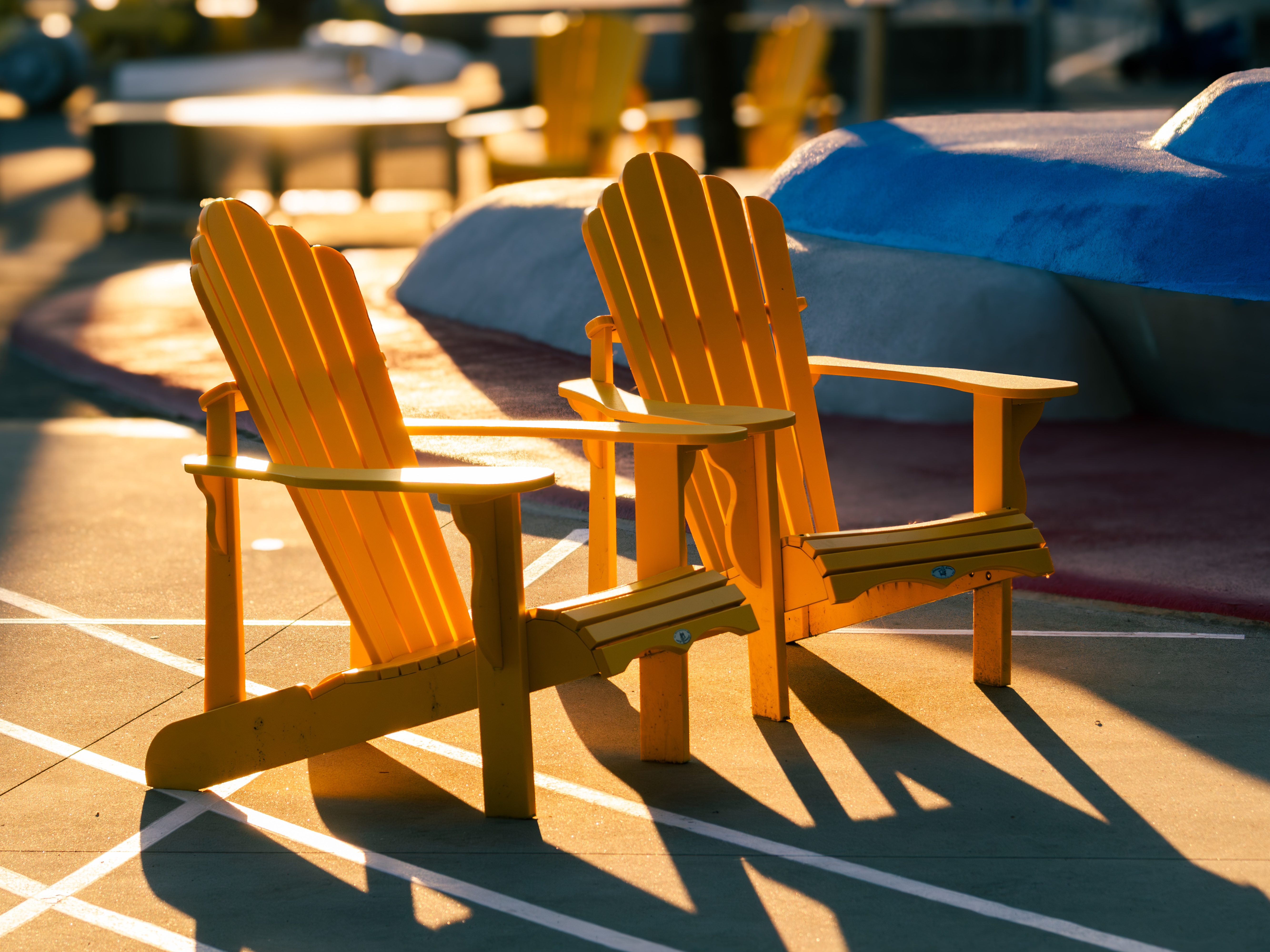 Double yellow chairs